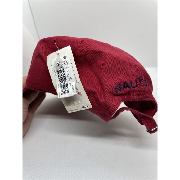 NWT Vintage Nautica Men’s Red Boat Logo Strap Back Hat - Picture 5 of 5